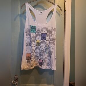 The Beatles Multicolor Graphic  Tank Top